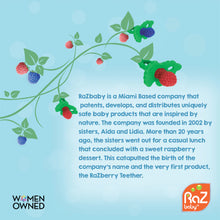 Load image into Gallery viewer, Raz-Baby “Raz-Berry” Teether in Blue Moon: 3M+