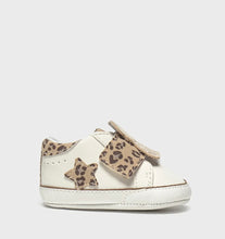 Load image into Gallery viewer, Mayoral Baby Leopard and White Velcro Sneakers with Bear: Size Newborn to 11
