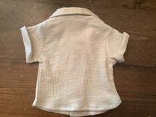 Load image into Gallery viewer, Näno Baby Boy 100% Cotton Button Up Shirt in Sand: Size 3M to 18M