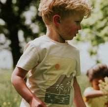 Load image into Gallery viewer, Short Sleeved Shirt Sunny Beach Graphic Tee: Size 6/9M to 12 Years