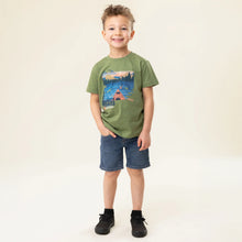 Load image into Gallery viewer, Näno “Rockies” Graphic Tee in Olive Green: Size 2 to 10