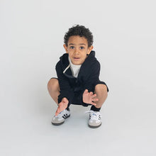 Load image into Gallery viewer, Mini Mioche Cozy Zip Hoodie in Black: Size 1/2 to 13/14