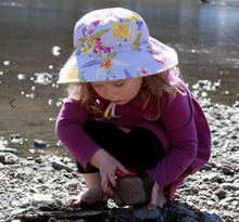 Load image into Gallery viewer, Jan & Jul Gro-with-me Bucket Hat in Tropical Bloom Print : Size S to XL