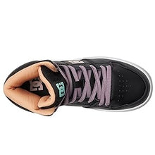 Load image into Gallery viewer, DC Shoes Cure High Top Elastic Laces Sneakers in Black/Purple: Size 10 to 7