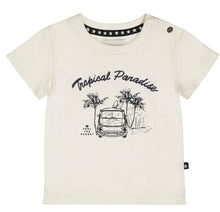 Load image into Gallery viewer, Short Sleeved Shirt with “Tropical Paradise” Print: Size 6/9M to 6 Years