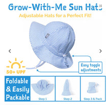 Load image into Gallery viewer, Jan & Jul Gro-with-me Floppy Hat in Pink Prairie Flowers Print : Size S to XL