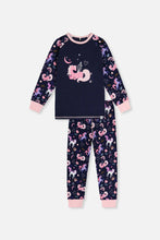 Load image into Gallery viewer, Deux Par Deux Unicorns Print Pajamas: Size 2 to 12 Years