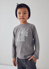 Load image into Gallery viewer, Mayoral Boys Glow in The Dark Dino Print Long Sleeved Top: Size 2 to 9