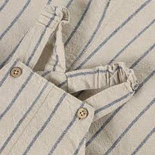 Load image into Gallery viewer, Minymo Stripe Woven Cotton Overalls: Size 1M to 18M