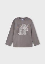 Load image into Gallery viewer, Mayoral Boys Glow in The Dark Dino Print Long Sleeved Top: Size 2 to 9