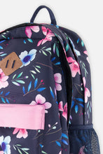 Load image into Gallery viewer, Deux Par Deux Backpack Watercolour Floral Navy
