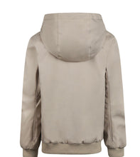 Load image into Gallery viewer, Water Repellant Hooded Jacket in Dark Sand: Size 7 to 14 Years