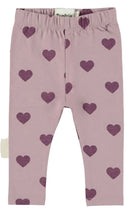 Load image into Gallery viewer, Dirkje Leggings with Purple Heart Print: 12M to 6 Years