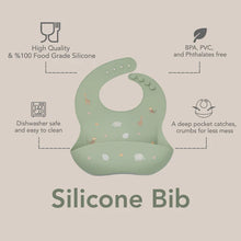Load image into Gallery viewer, Nouka Silicone Bib 6M + (Assorted Prints)