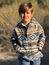 Load image into Gallery viewer, Me & Henry Rancho Blue Aztec Jacket: Size 3/4 to 9/10 Years