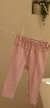 Load image into Gallery viewer, Rose Pink Leggings Ruffled Waistband: Size 12M to 6 Years