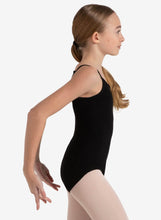 Load image into Gallery viewer, Capezio Princess Camisole Leotard in Black: Size 4/5 to 10/12