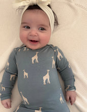 Load image into Gallery viewer, Gunamuna “Giraffe” Convertible Bamboo Footie: Size 0/3M to 18/24M