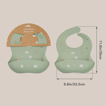 Load image into Gallery viewer, Nouka Silicone Bib 6M + (Assorted Prints)