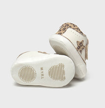 Load image into Gallery viewer, Mayoral Baby Leopard and White Velcro Sneakers with Bear: Size Newborn to 11