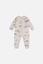 Load image into Gallery viewer, Deux Par Deux Airplane and Cars Print Footed Sleeper: Size 9M to 18M