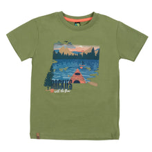 Load image into Gallery viewer, Näno “Rockies” Graphic Tee in Olive Green: Size 2 to 10