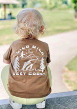 Load image into Gallery viewer, Roo & Crew “Wild, Wild West Coast” 100% Cotton Tee in Brown: Size 6M to Medium