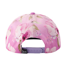 Load image into Gallery viewer, Deux Par Deux Baseball Cap “Gradient Lilac Flowers” Size 6/24M to 7/12 Years