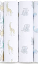 Load image into Gallery viewer, Aden + Anais Soft Muslin Cotton Swaddle Blanket Giraffe Print