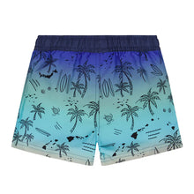Load image into Gallery viewer, Deux Par Deux Boys Gradient Beach Print Swim Shorts: Size 2/3 to 9/10