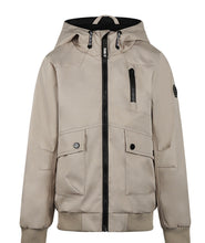 Load image into Gallery viewer, Water Repellant Hooded Jacket in Dark Sand: Size 7 to 14 Years