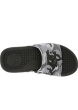 Load image into Gallery viewer, Boys DC Grey And Black Camo Bolsa Slides