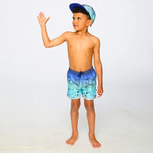 Load image into Gallery viewer, Deux Par Deux Boys Gradient Beach Print Swim Shorts: Size 2/3 to 9/10