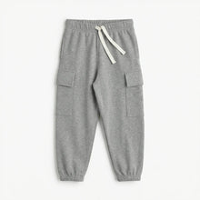 Load image into Gallery viewer, Mini Mioche Cloud Slouchy Cargo Joggers in Heather Grey: Size 1/2 to 13/14