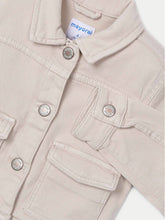 Load image into Gallery viewer, Mayoral Cropped Twill Jacket in Natural: Size 2 to 8