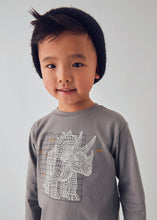 Load image into Gallery viewer, Mayoral Boys Glow in The Dark Dino Print Long Sleeved Top: Size 2 to 9