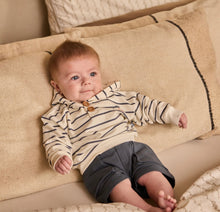 Load image into Gallery viewer, Dirkje Baby Boy Cotton Jogger Shorts in Steel Blue: Size 6/9M to 24M