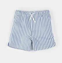 Load image into Gallery viewer, Petit Lem Blue Striped Swim Trunks: Size 2 to 7 Years