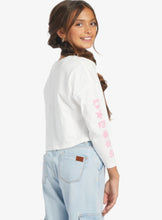 Load image into Gallery viewer, Roxy Girl White Long Sleeved Graphic Shirt: Size 7-14