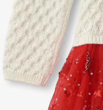 Load image into Gallery viewer, Hatley Red Sparkle Sweater Tulle Christmas Dress: Size 3 to 12