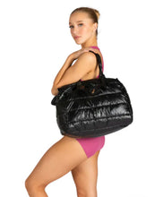 Load image into Gallery viewer, Danshuz Black Oversized Puffer Tote Dance Bag