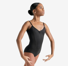 Load image into Gallery viewer, Capezio Vneck Camisole Leotard in Black: Womens XS to XL