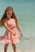 Load image into Gallery viewer, Poppet & Fox Shirred Waist Cotton Sundress in Peach: Sizes 4 to 8