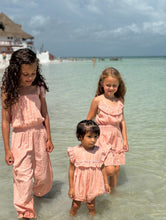 Load image into Gallery viewer, Poppet & Fox Shirred Waist Cotton Sundress in Peach: Sizes 4 to 8
