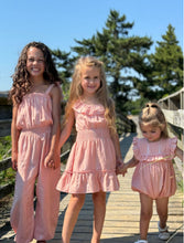 Load image into Gallery viewer, Poppet & Fox Strappy Cotton Jumpsuit in Peach: Sizes 4 to 8