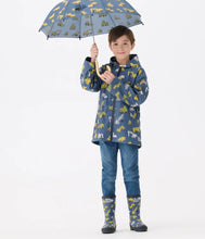 Load image into Gallery viewer, Hatley Under Construction Color Change Zip-Up Rain Jacket: Size 2 to 12