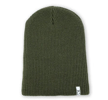 Load image into Gallery viewer, XS United Knit Beanie in Olive: One Size fits most Teen/Adult