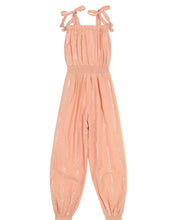 Load image into Gallery viewer, Poppet & Fox Strappy Cotton Jumpsuit in Peach: Sizes 4 to 8