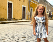 Load image into Gallery viewer, Poppet & Fox Shirred Waist Navy and White Cotton Sundress: Sizes 8 to 16