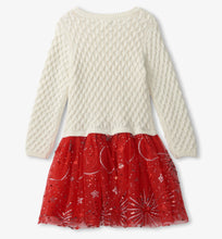 Load image into Gallery viewer, Hatley Red Sparkle Sweater Tulle Christmas Dress: Size 3 to 12